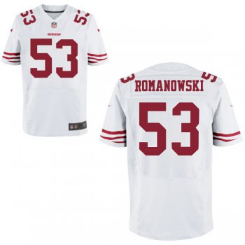 Men's San Francisco 49ers Retired Player #53 Bill Romanowski White NFL Nike Elite Jersey