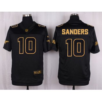 Nike Broncos #10 Emmanuel Sanders Black Men's Stitched NFL Elite Pro Line Gold Collection Jersey