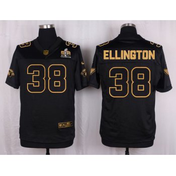 Nike Cardinals #38 Andre Ellington Pro Line Black Gold Collection Men's Stitched NFL Elite Jersey