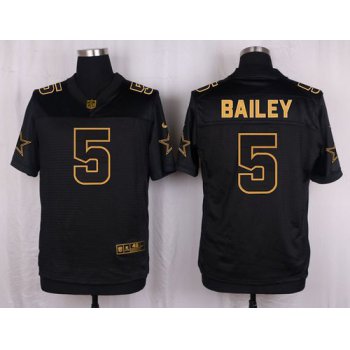 Nike Cowboys #5 Dan Bailey Black Men's Stitched NFL Elite Pro Line Gold Collection Jersey