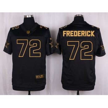 Nike Cowboys #72 Travis Frederick Black Men's Stitched NFL Elite Pro Line Gold Collection Jersey