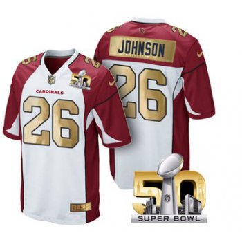 Pre Order Arizona Cardinals Jersey 26 Rashad Johnson White Super Bowl 50 Limited Jerseys