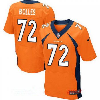 Men's 2017 NFL Draft Denver Broncos #72 Garett Bolles Orange Team Color Stitched NFL Nike Elite Jersey