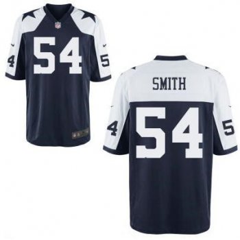 Men's Dallas Cowboys #54 Jaylon Smith Navy Blue Thanksgiving Alternate Stitched NFL Nike Elite Jersey