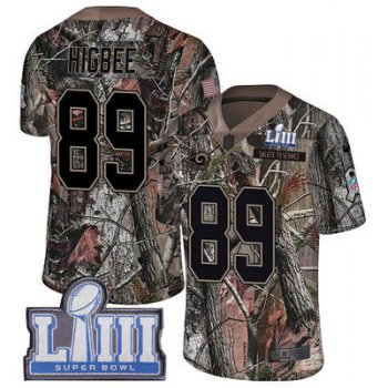 #89 Limited Tyler Higbee Camo Nike NFL Men's Jersey Los Angeles Rams Rush Realtree Super Bowl LIII Bound