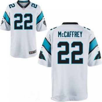 Men's 2017 NFL Draft Carolina Panthers #22 Christian McCaffrey White Road Stitched NFL Nike Elite Jersey