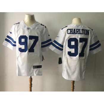 Men's 2017 NFL Draft Dallas Cowboys #97 Taco Charlton White Road Stitched NFL Nike Elite Jersey