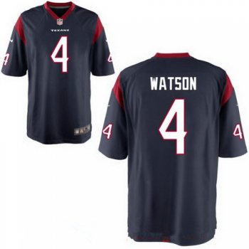 Men's 2017 NFL Draft Houston Texans #4 Deshaun Watson Navy Blue Alternate Stitched NFL Nike Elite Jersey