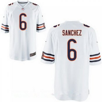 Men's Chicago Bears #6 Mark Sanchez White Road Stitched NFL Nike Elite Jersey