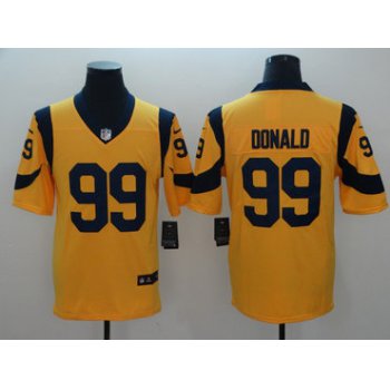 Men's Nike Los Angeles Rams #99 Aaron Donald Gold Vapor Untouchable Limited Jersey