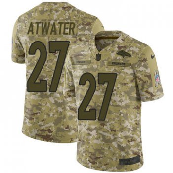 Nike Broncos #27 Steve Atwater Camo Men's Stitched NFL Limited 2018 Salute To Service Jersey