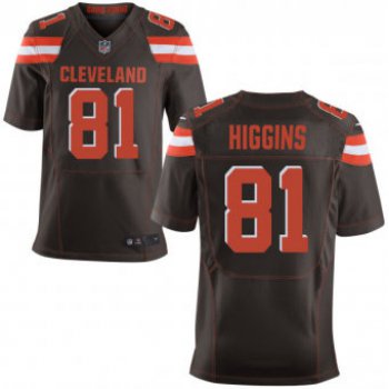 Nike Cleveland Browns #81 Rashard Higgins Brown Stitched NFL Elite Jersey