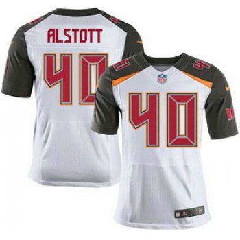 Men's Tampa Bay Buccaneers #40 Mike Alstott White Retired Player NFL Nike Elite Jersey