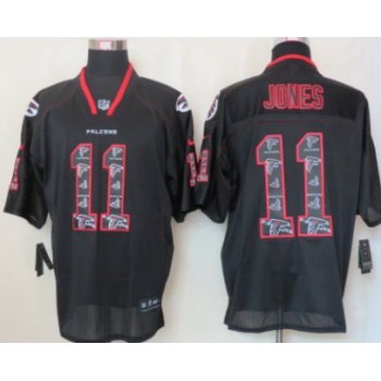 Nike Atlanta Falcons #11 Julio Jones Lights Out Black Ornamented Elite Jersey