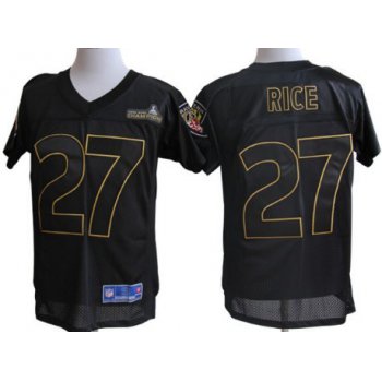 Nike Baltimore Ravens #27 Ray Rice Super Bowl XLVII Champions Black Elite Jersey