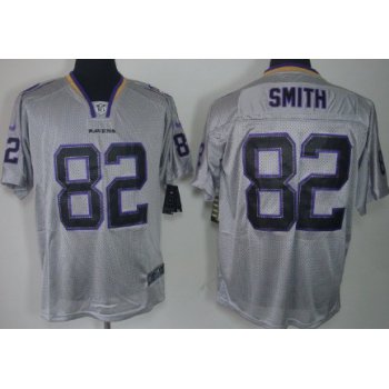 Nike Baltimore Ravens #82 Torrey Smith Lights Out Gray Elite Jersey