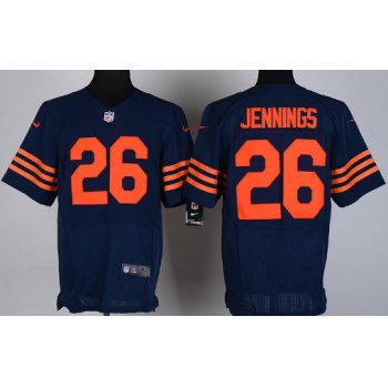 Nike Chicago Bears #26 Tim Jennings Blue With Orange Elite Jersey