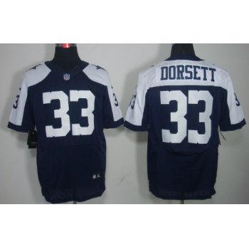 Nike Dallas Cowboys #33 Tony Dorsett Blue Thanksgiving Elite Jersey