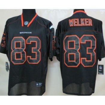 Nike Denver Broncos #83 Wes Welker Lights Out Black Elite Jersey