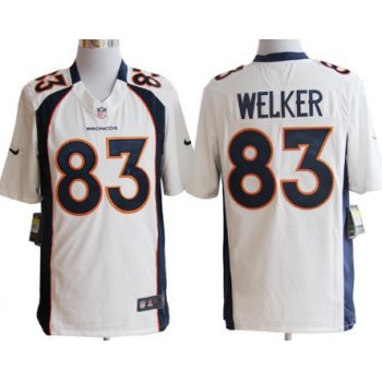 Nike Denver Broncos #83 Wes Welker White Game Jersey