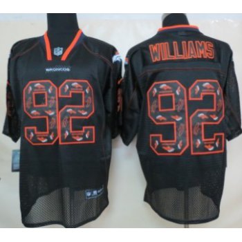 Nike Denver Broncos #92 Sylvester Williams Lights Out Black Ornamented Elite Jersey