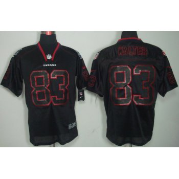 Nike Houston Texans #83 Kevin Walter Lights Out Black Elite Jersey