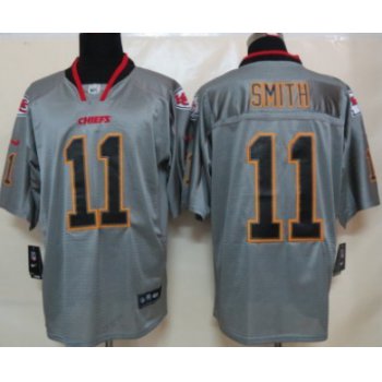 Nike Kansas City Chiefs #11 Alex Smith Lights Out Gray Elite Jersey