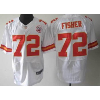 Nike Kansas City Chiefs #72 Eric Fisher White Elite Jersey