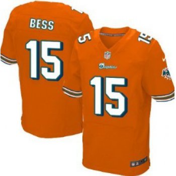 Nike Miami Dolphins #15 Davone Bess Orange Elite Jersey