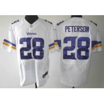 Nike Minnesota Vikings #28 Adrian Peterson 2013 White Elite Jersey