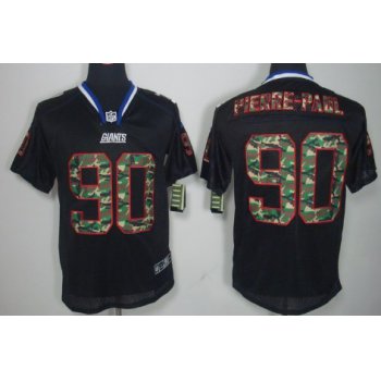 Nike New York Giants #90 Jason Pierre-Paul Black With Camo Elite Jersey