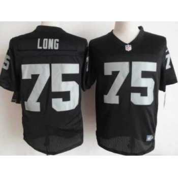 Nike Oakland Raiders #75 Howie Long Black Elite Jersey