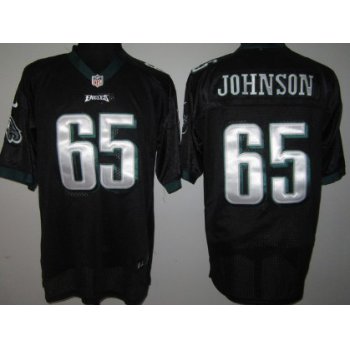 Nike Philadelphia Eagles #65 Lane Johnson Black Elite Jersey