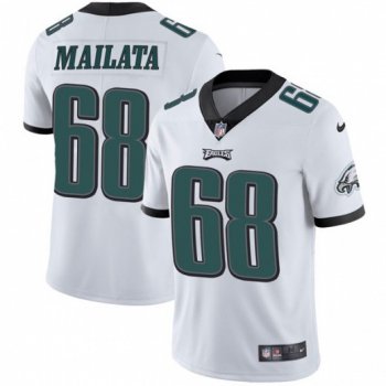 Nike Philadelphia Eagles #68 Jordan Mailata White Vapor Untouchable Limited Jersey