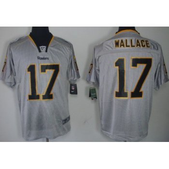 Nike Pittsburgh Steelers #17 Mike Wallace Lights Out Gray Elite Jersey