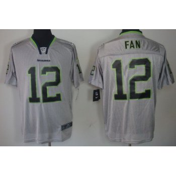 Nike Seattle Seahawks #12 Fan Lights Out Gray Elite Jersey