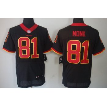 Nike Washington Redskins #81 Art Monk Black Elite Jersey