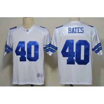 Dallas Cowboys #40 Bill Bates White Legend Jersey