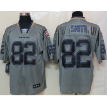 Nike Baltimore Ravens #82 Torrey Smith Lights Out Gray Elite Jersey