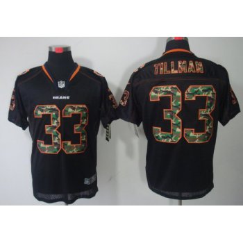 Nike Chicago Bears #33 Charles Tillman Black With Camo Elite Jersey