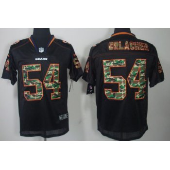 Nike Chicago Bears #54 Brian Urlacher Black With Camo Elite Jersey