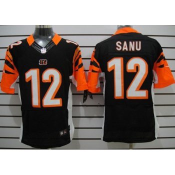 Nike Cincinnati Bengals #12 Mohamed Sanu Black Elite Jersey