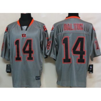 Nike Cincinnati Bengals #14 Andy Dalton Lights Out Gray Elite Jersey