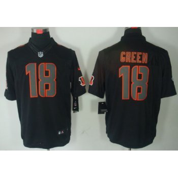 Nike Cincinnati Bengals #18 A.J. Green Black Impact Limited Jersey