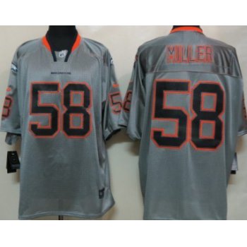 Nike Denver Broncos #58 Von Miller Lights Out Gray Elite Jersey