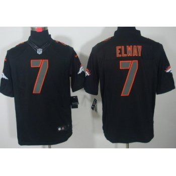 Nike Denver Broncos #7 John Elway Black Impact Limited Jersey