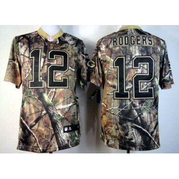 Nike Green Bay Packers #12 Aaron Rodgers Realtree Camo Elite Jersey