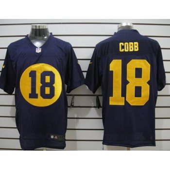 Nike Green Bay Packers #18 Randall Cobb Navy Blue Elite Jersey