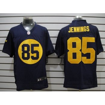 Nike Green Bay Packers #85 Greg Jennings Navy Blue Elite Jersey