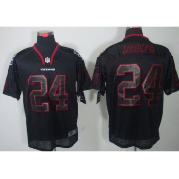 Nike Houston Texans #24 Johnathan Joseph Lights Out Black Elite Jersey